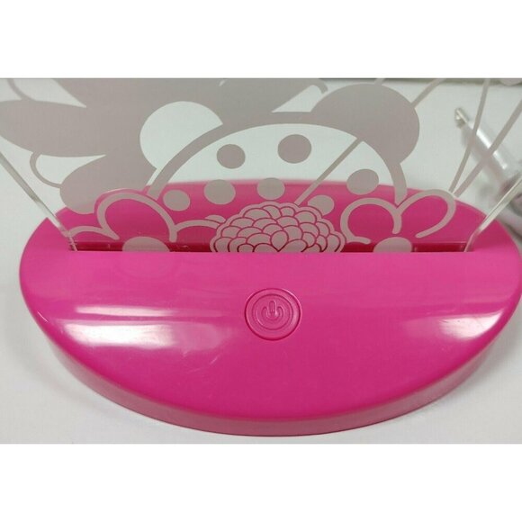 Butterfly Flower LED Night Light Lamp With USB Cable Pink Clear Acrylic Panel - Picture 5 of 8